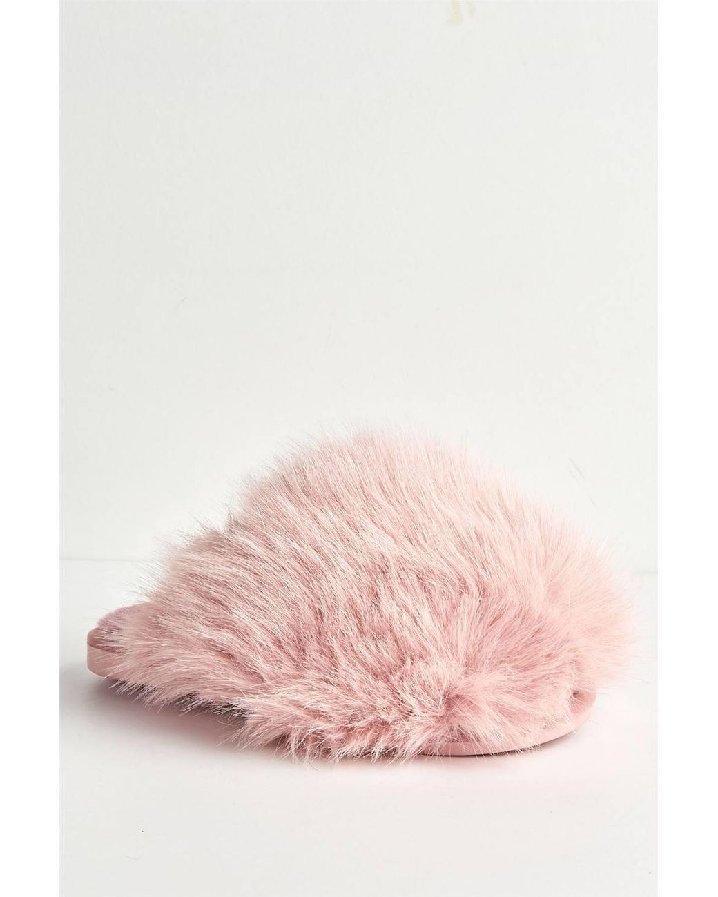 Miss Diva Natural Mimi Fluffy Flat Slippers
