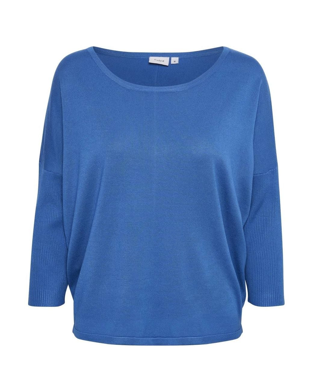 Saint Tropez Blue Milasz Round Neck Jumper