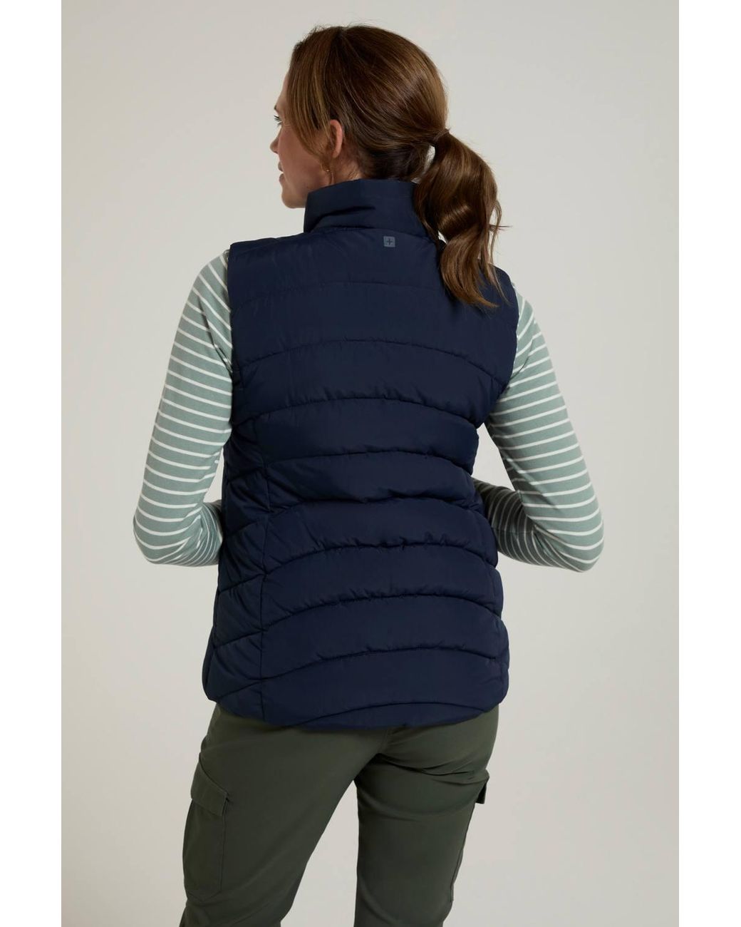 Mountain Warehouse Blue 'Opal' Lightweight Water Resistant Warm Padded Full Zip Puffer Jacketgilet