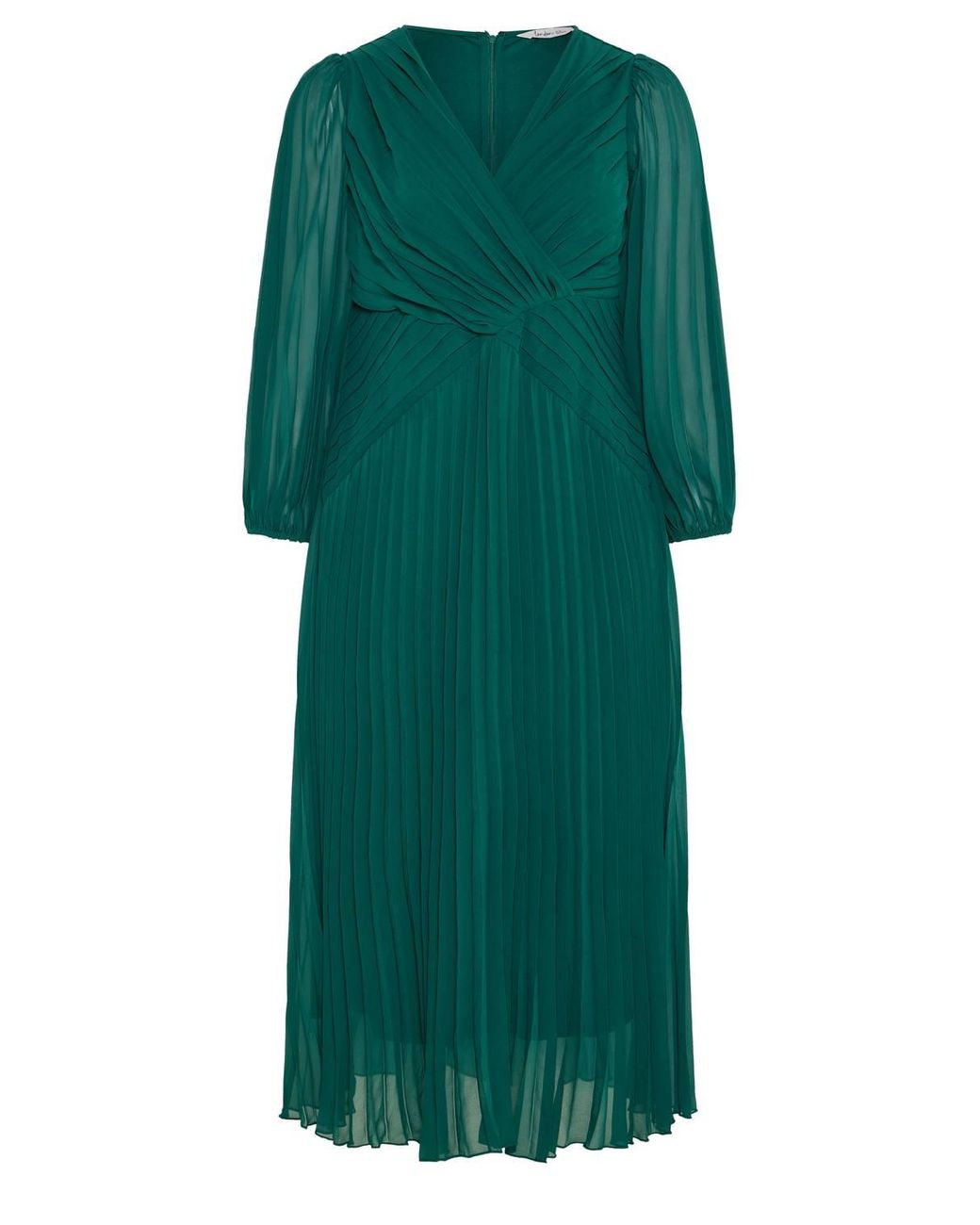 Yours Green Maxi Pleated Dress