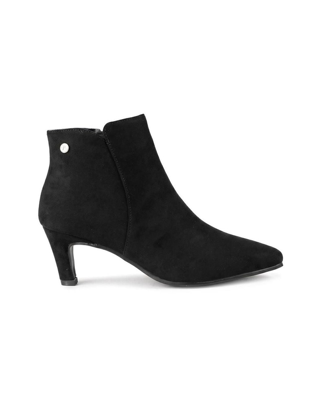 Pavers Black Smart Stiletto Heel Ankle Boots