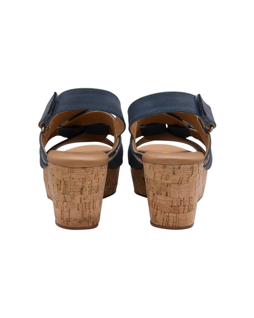 Lotus Blue 'Thora' Open-Toe Wedge Sandals