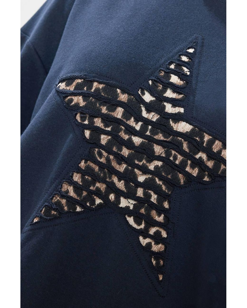Yours Blue Leopard Star Sweatshirt Dress