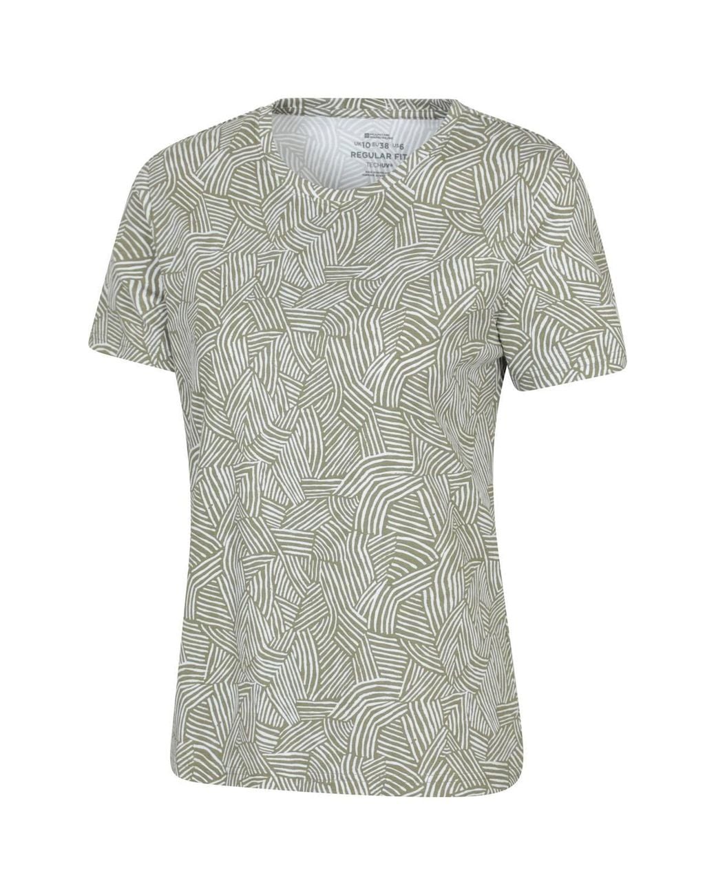 Mountain Warehouse Gray Printed Casual Soft 100% Cotton Lightweight Short Sleeve Tee T-Shirt