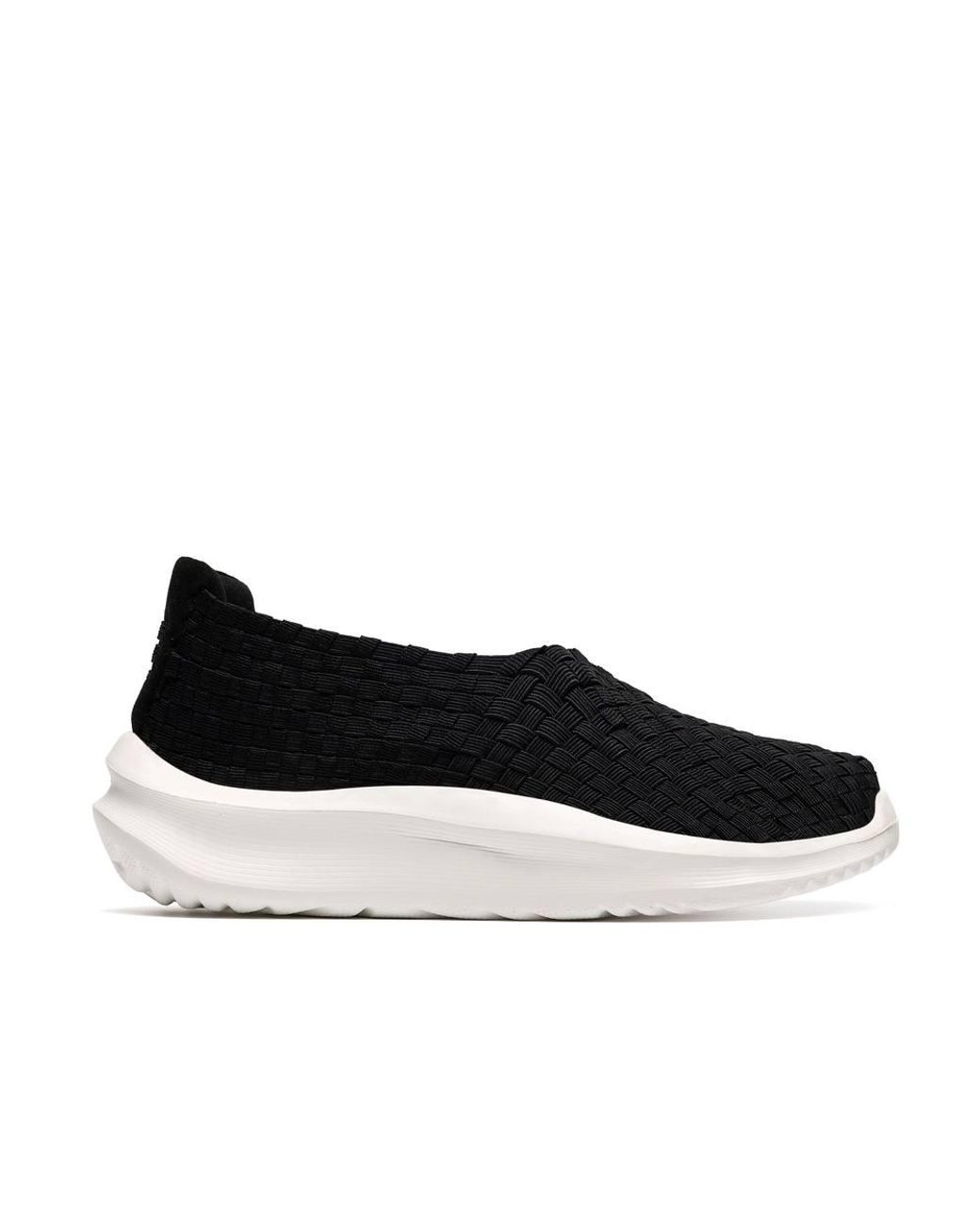 Clarks Black Solevana Weave Slip Ons