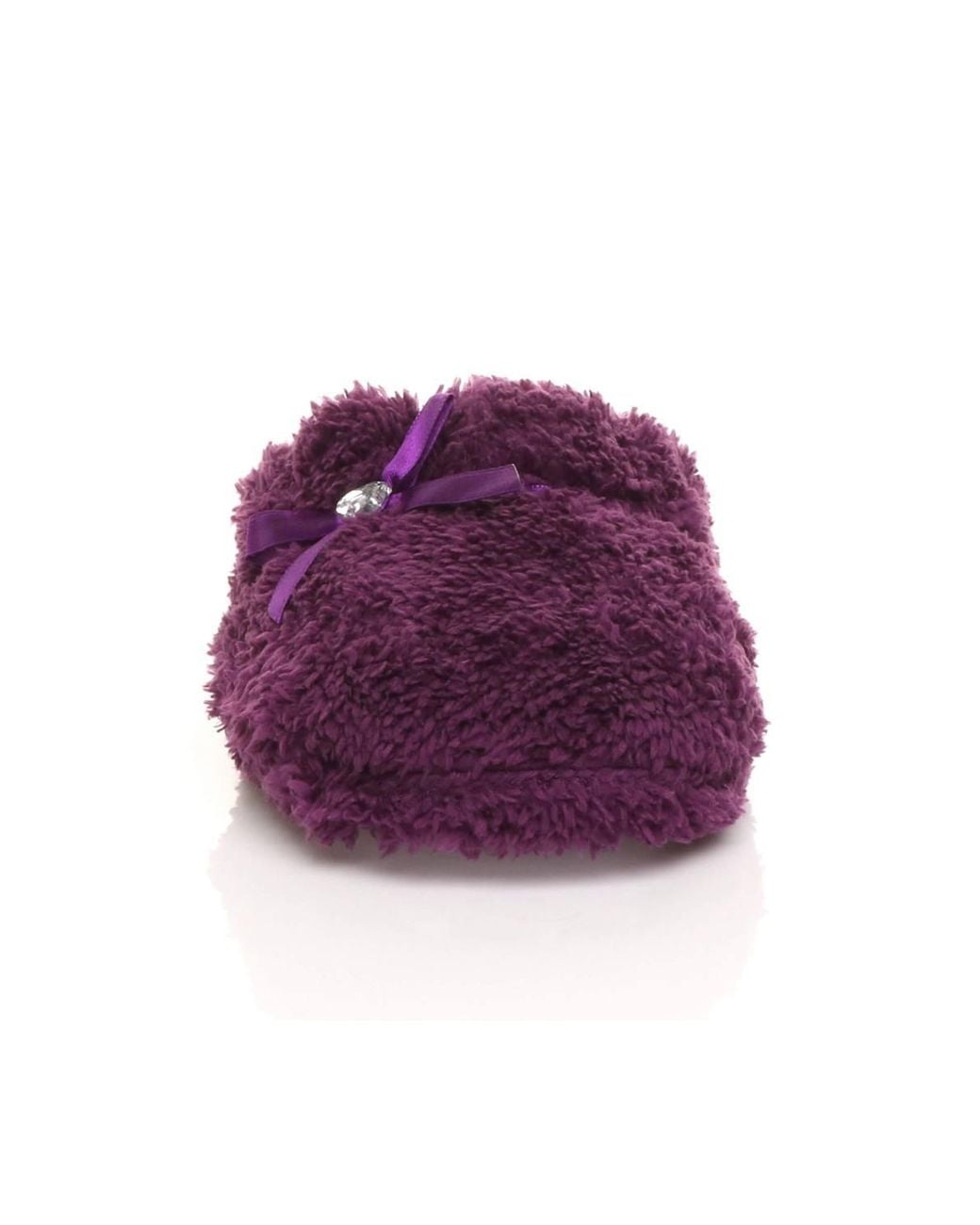 AJVANI Purple Fleece Mules Slippers