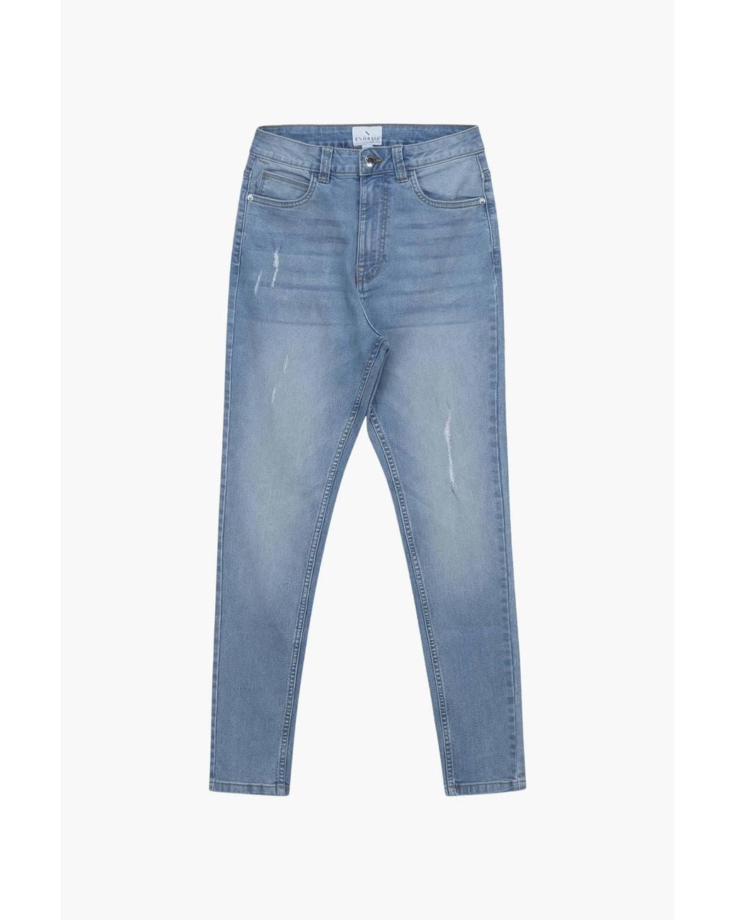 Enorsia Blue 902 High Waisted Regular Jeans