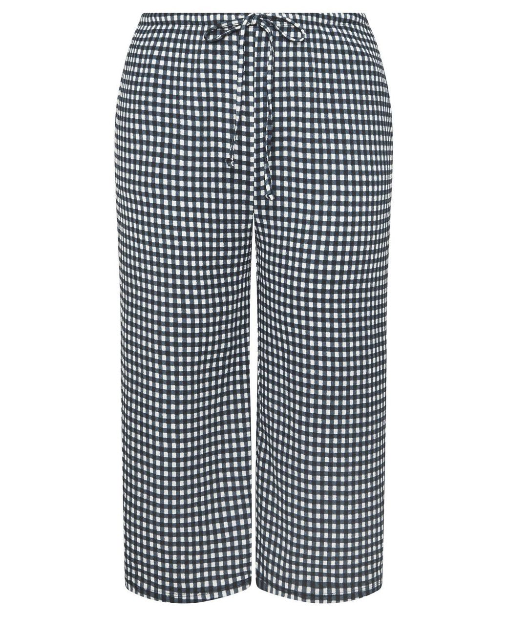 Yours Blue Gingham Culottes