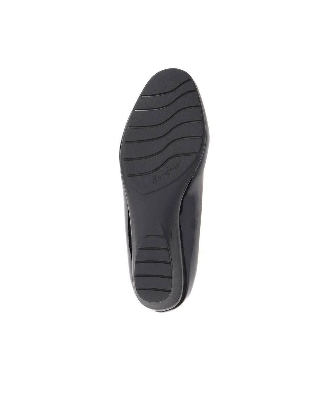 Pavers Black Wedge Heel Slip-On Pumps