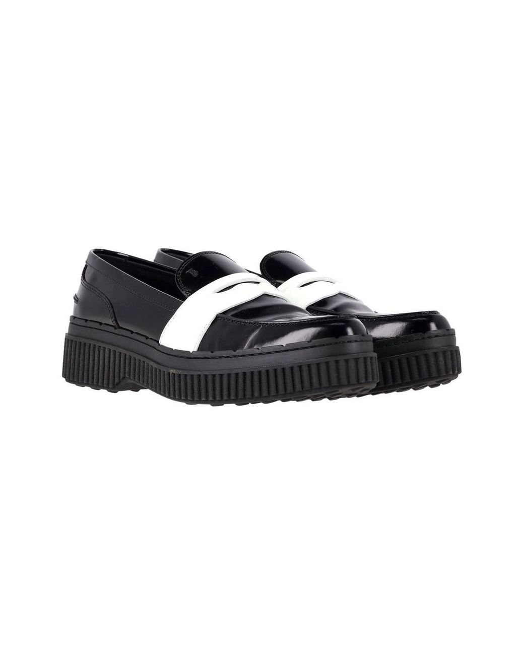 Tod's Black Preloved Platform Penny Loafers