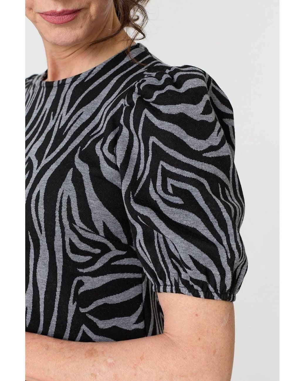 Izabel London Blue Animal Print Knee Length Shift Dress