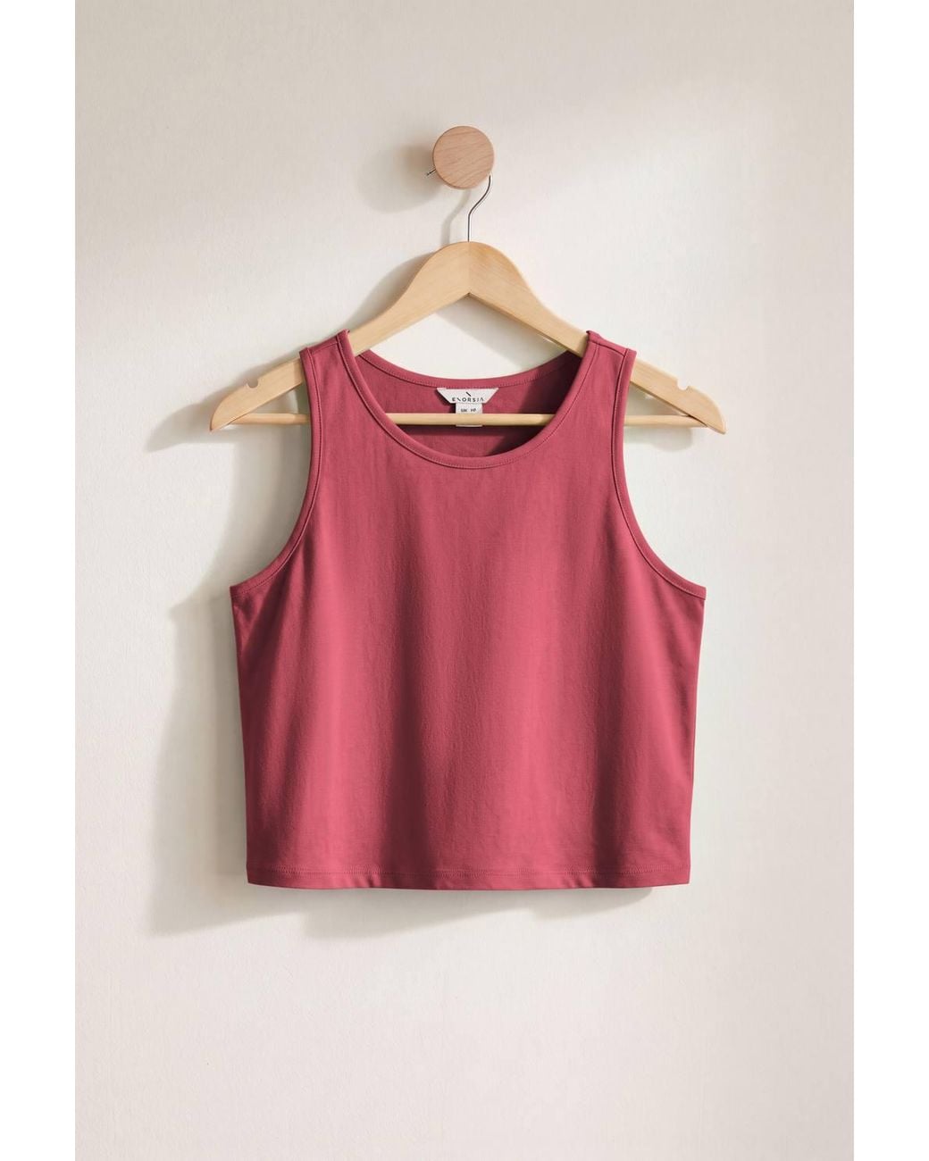 Enorsia Red Cotton Summer Vest
