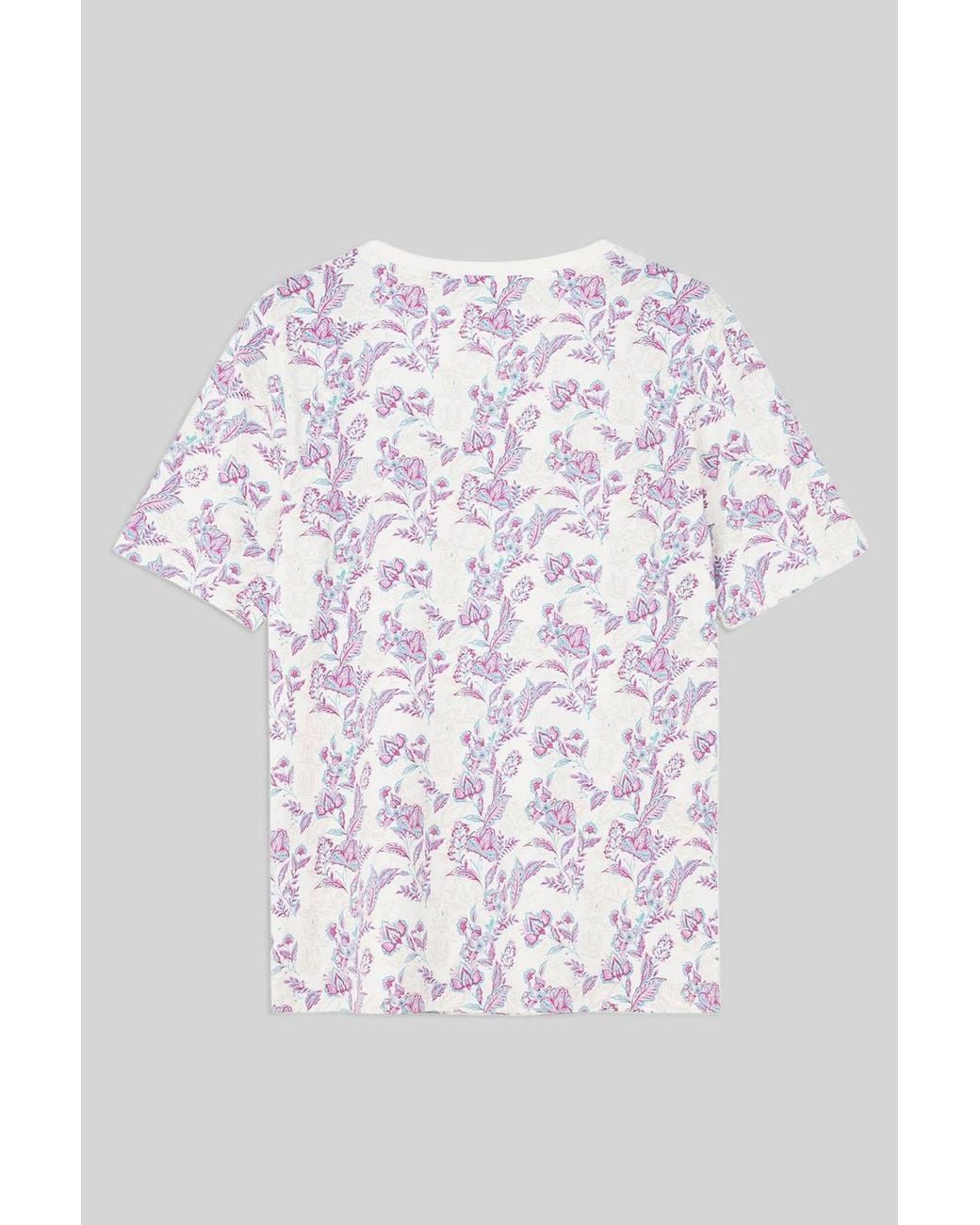 Enorsia White Crayon Leaf Combed Cotton Relax Fit T-Shirt