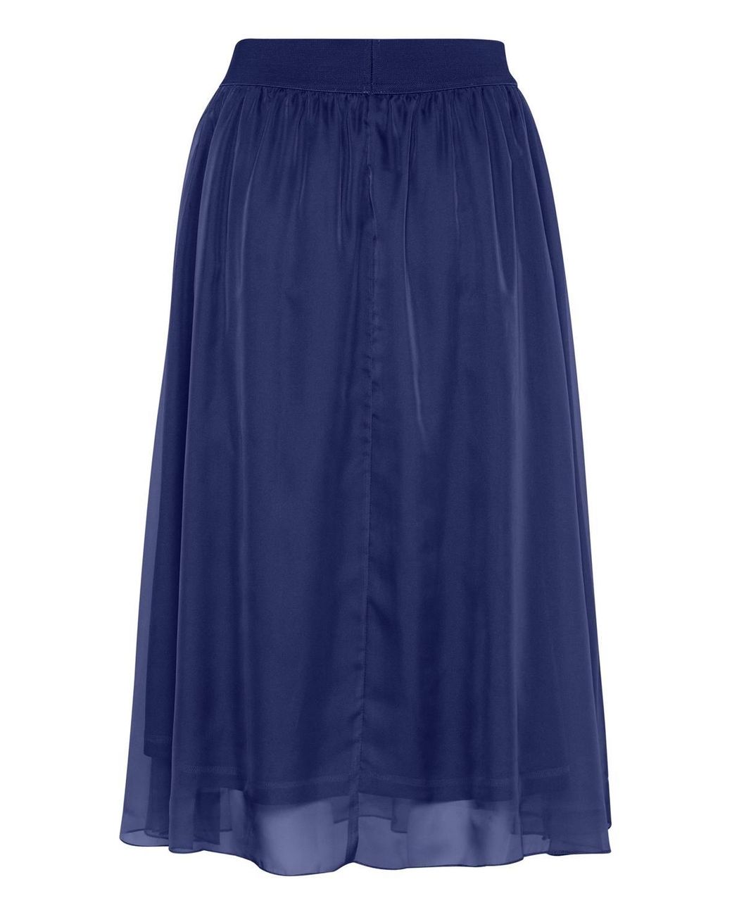Saint Tropez Blue Coralsz Chiffon Midi Length Lining Skirt