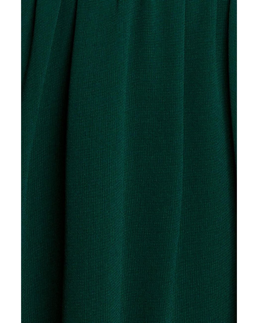 Goddiva Green Chiffon Flutter Sleeve Wrap Midi Dress
