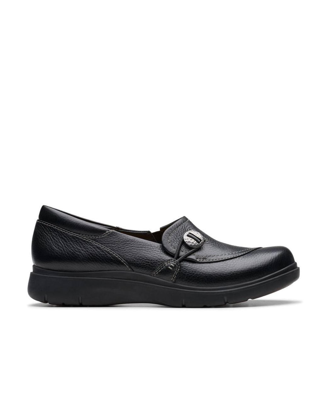 Clarks Black Certina Ease Leather Slip Ons