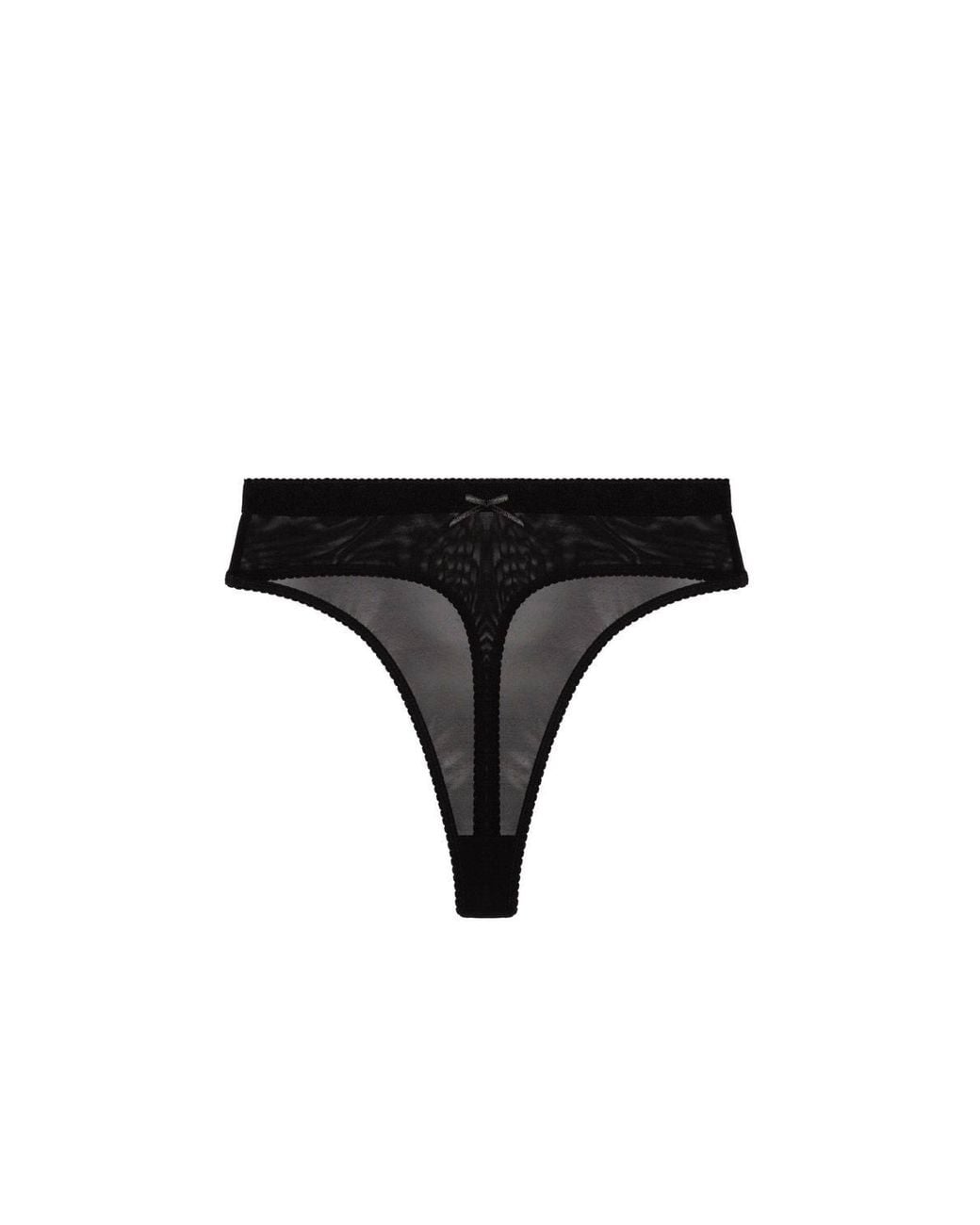 Playful Promises Black Josie Mesh 'High Waist Thong'