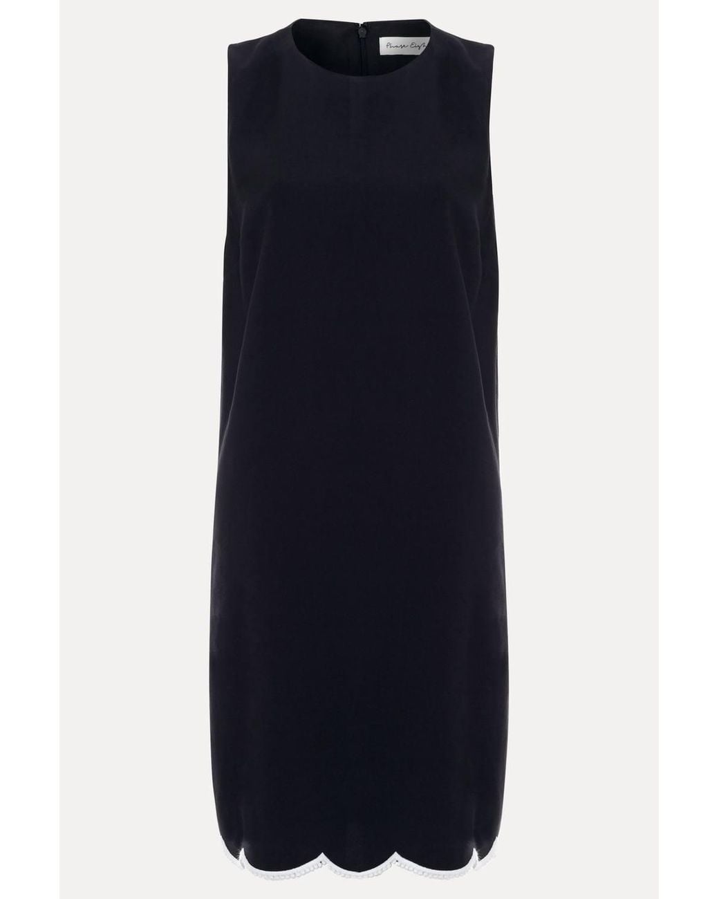 Phase Eight Black Marta Scalloped Hem Shift Dress