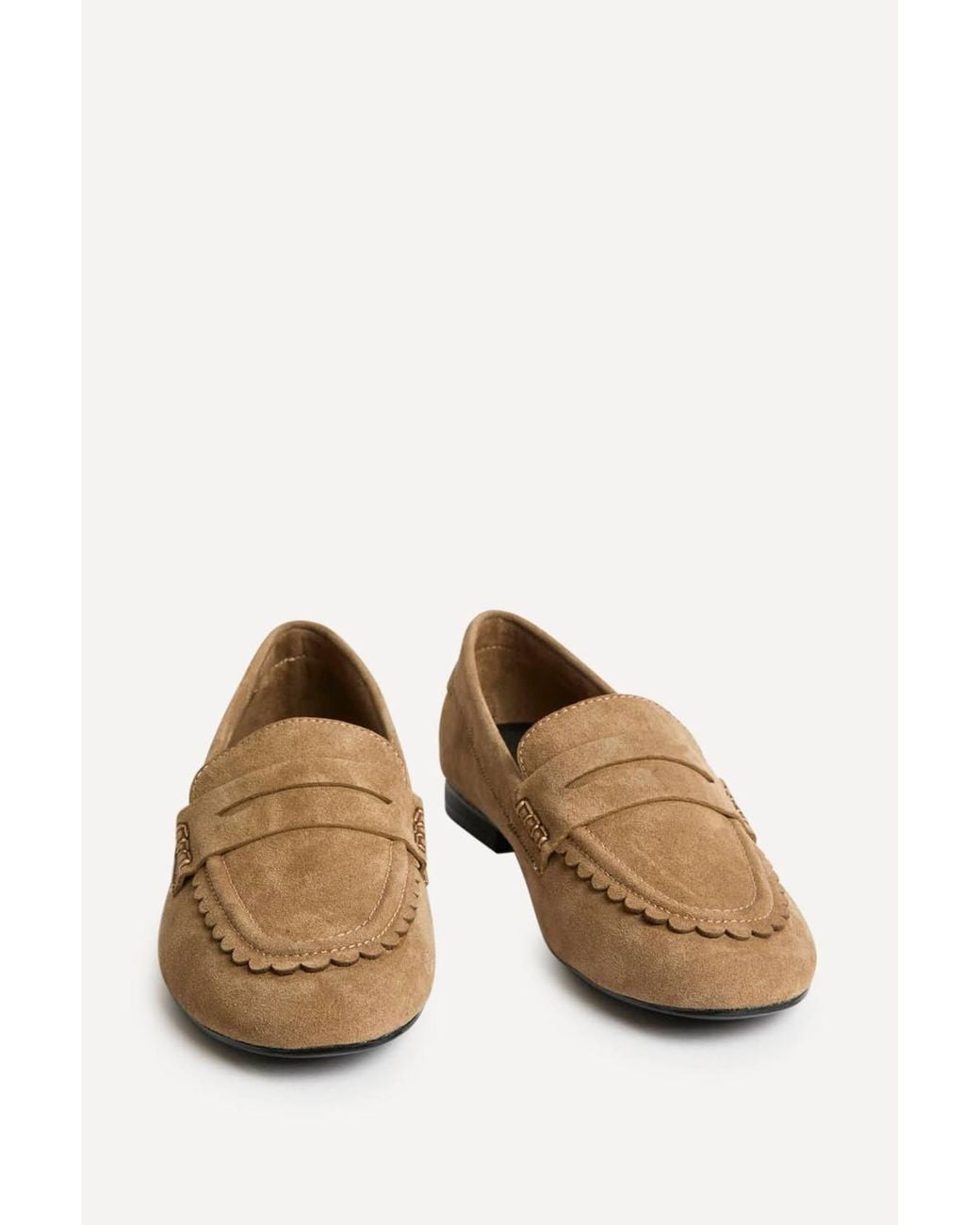 Linzi Gray Bree Suede Leather Penny Loafer