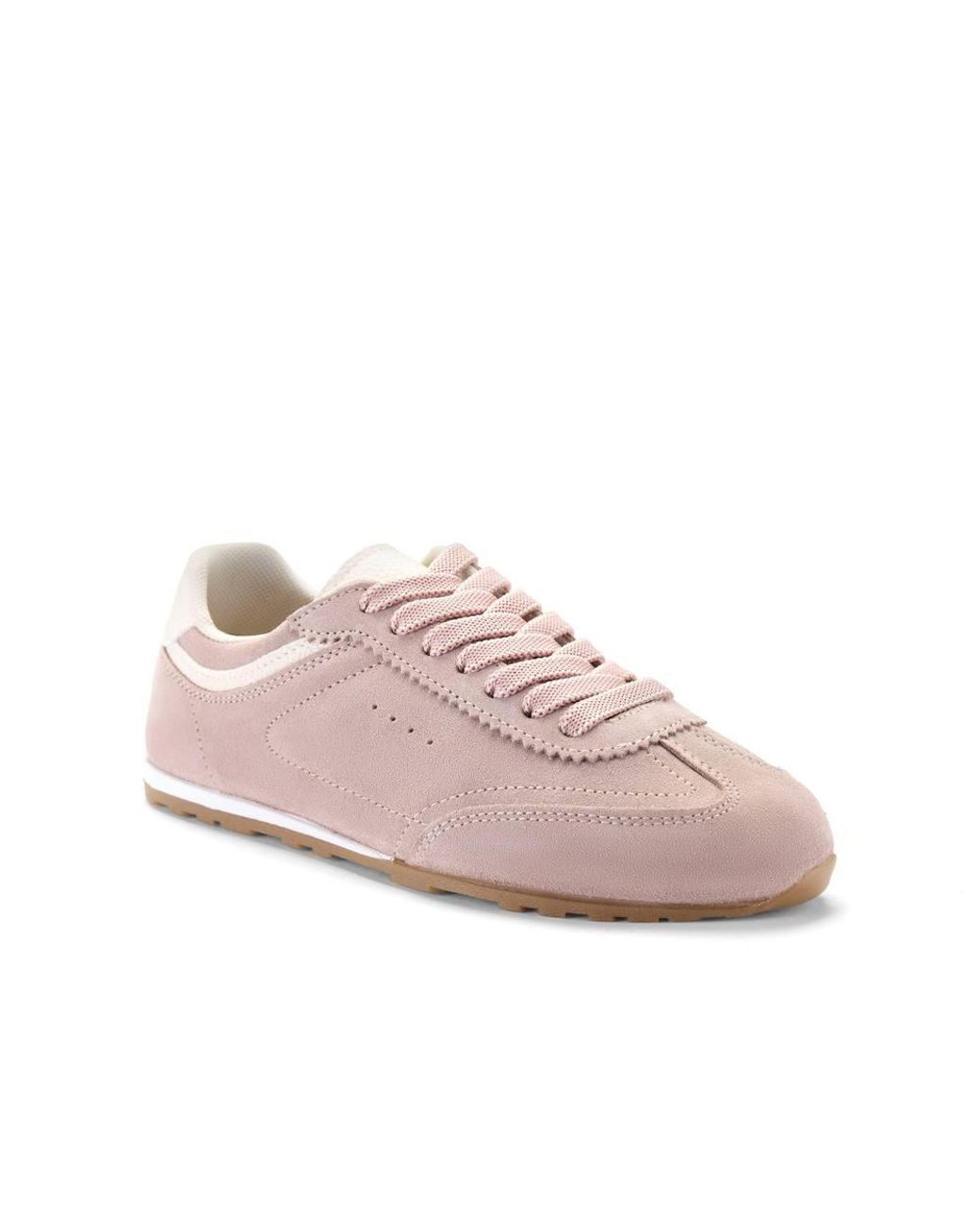 Clarks Pink Lorenza Lace Light Suede Trainers