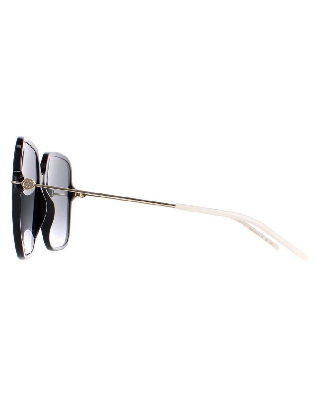Gucci Black Square Shiny & Gradient Gg1267S