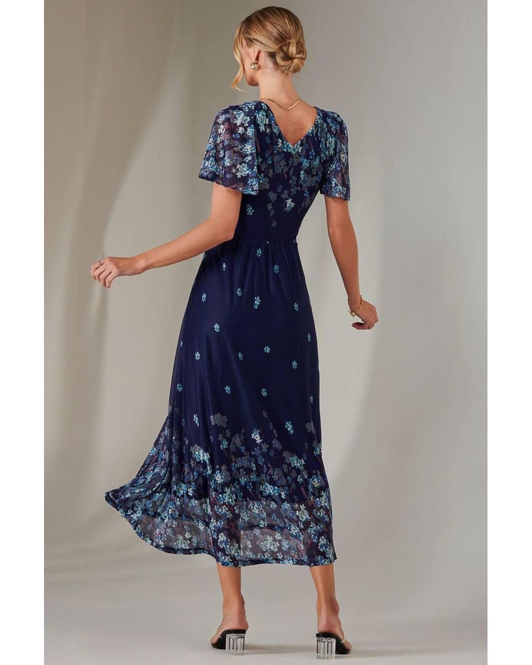Jolie Moi Blue Wrap Maxi Dress