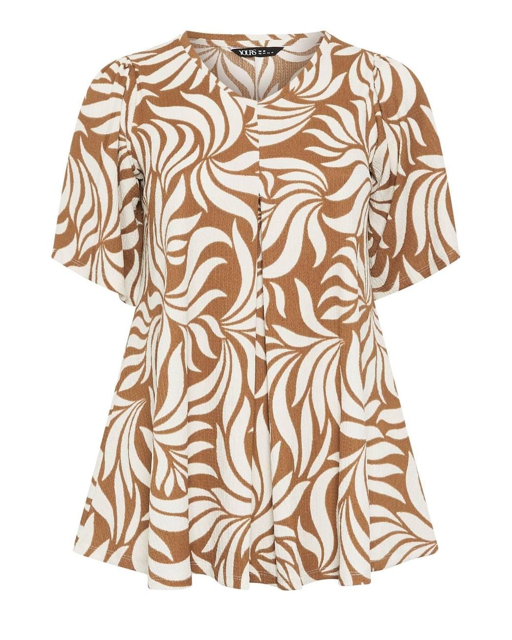 Yours Natural Pleat Front T-Shirt