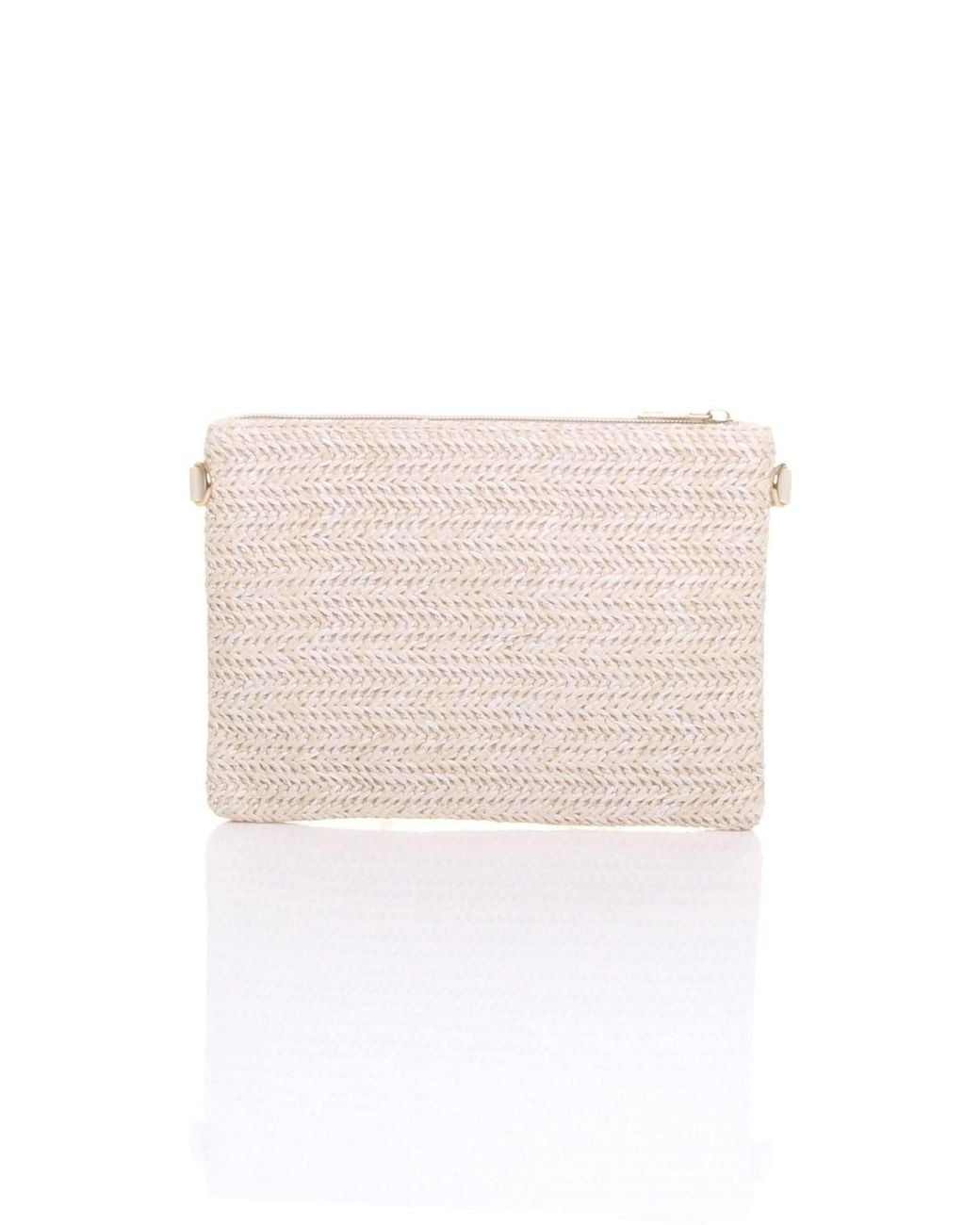 AJVANI Natural Detachable Crossbody Strap Summer Woven Boho Clutch Bag