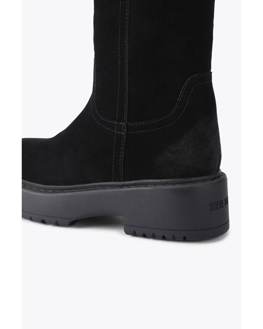 Steve Madden Black 'Ruckus Suede' Suede Boots
