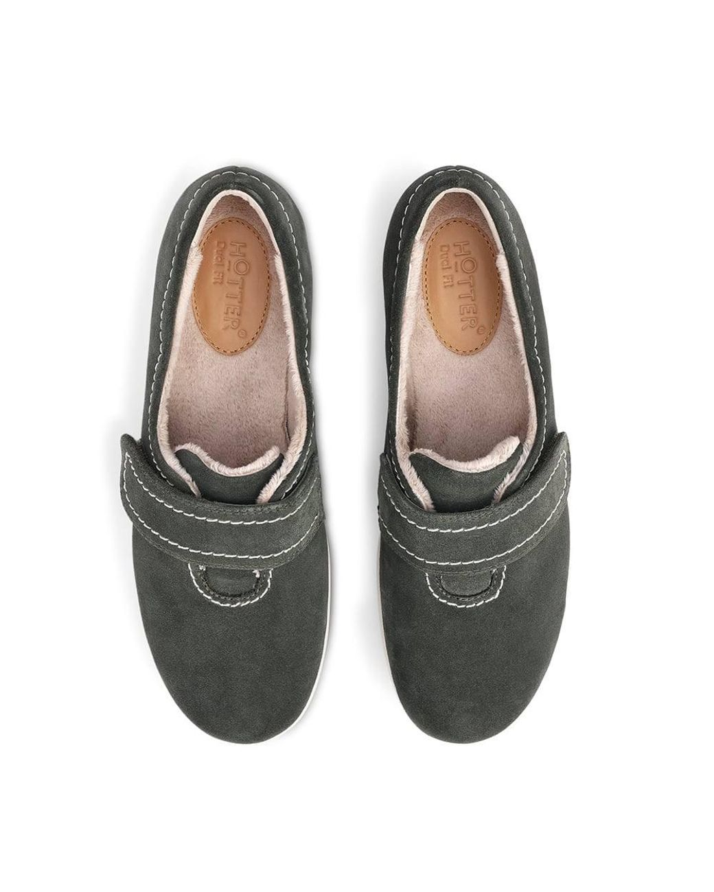 Hotter Black Wide Fit 'Toasty' Slippers