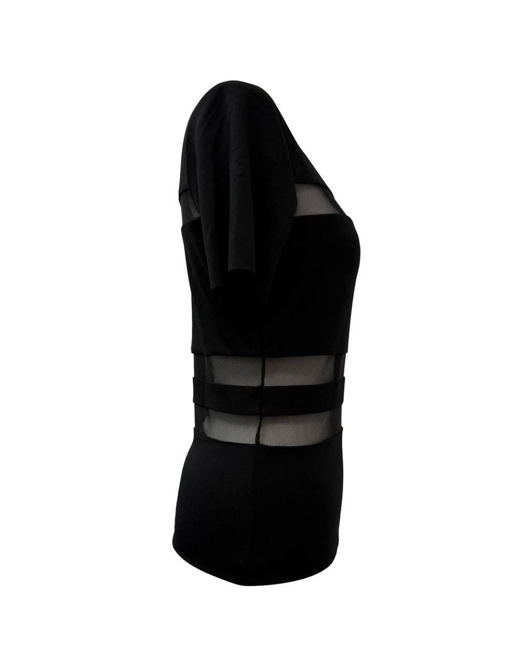 Alexander Wang Black Preloved T Mesh Accent T-Shirt