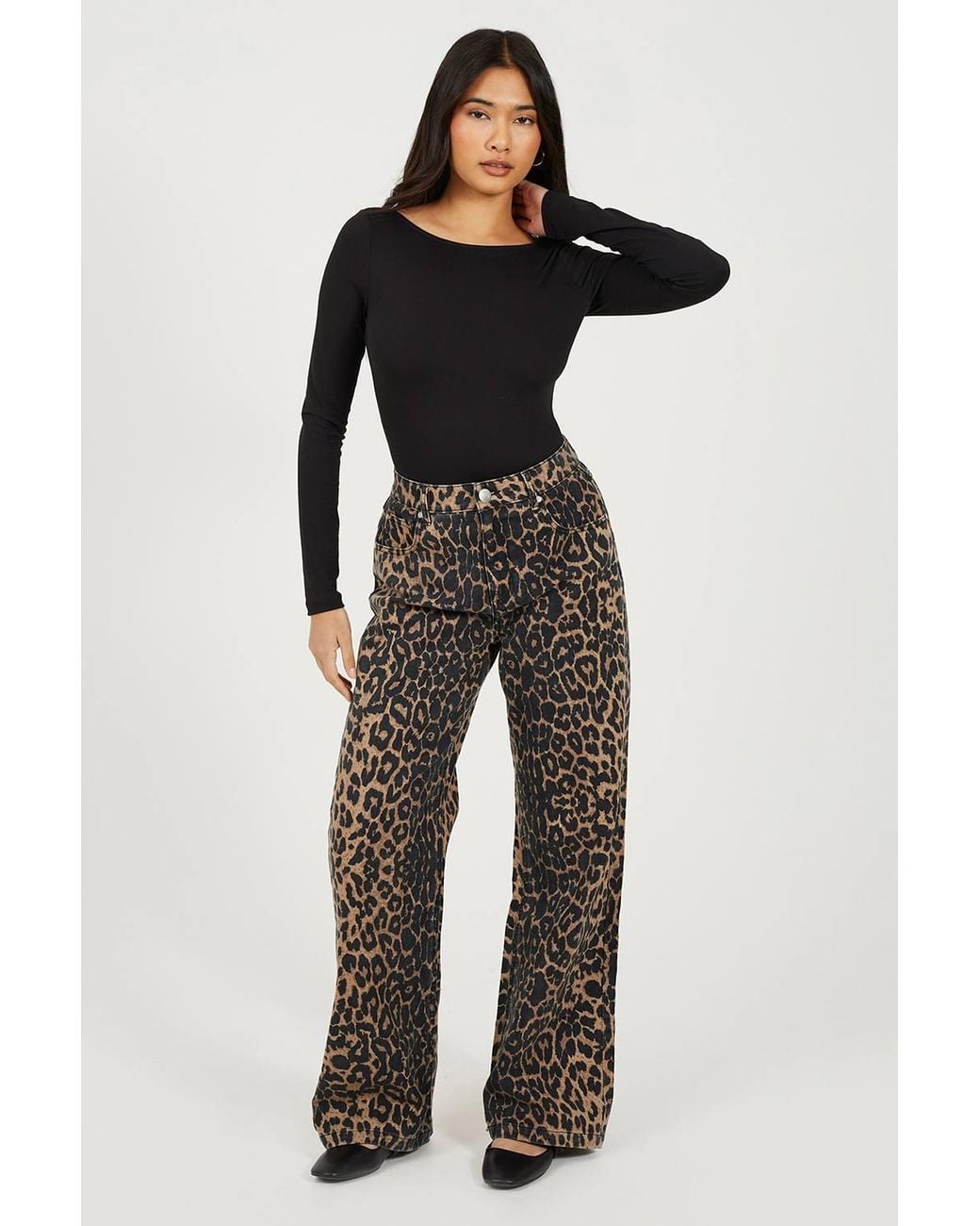 Brave Soul Black Long Sleeve Scoop Back Bodysuit