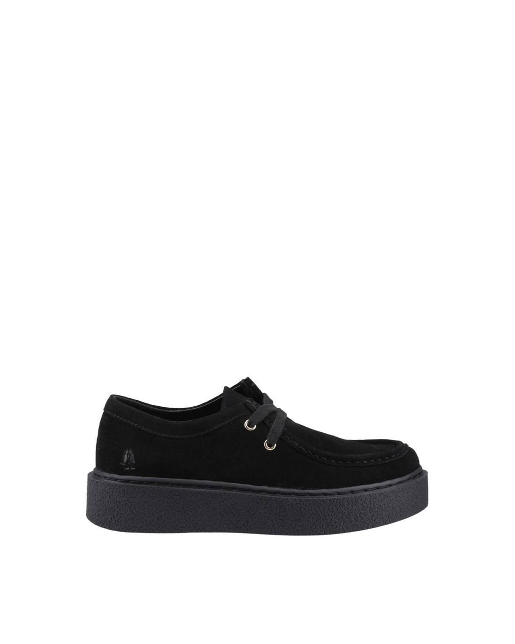 Hush Puppies Black Bridie Suede Mocc Toe
