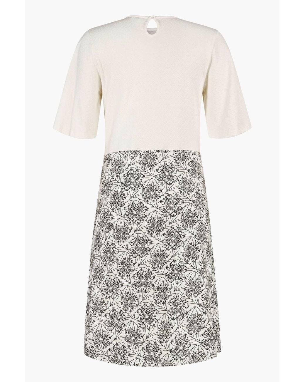 Enorsia White Textured Jersey Mini Dress