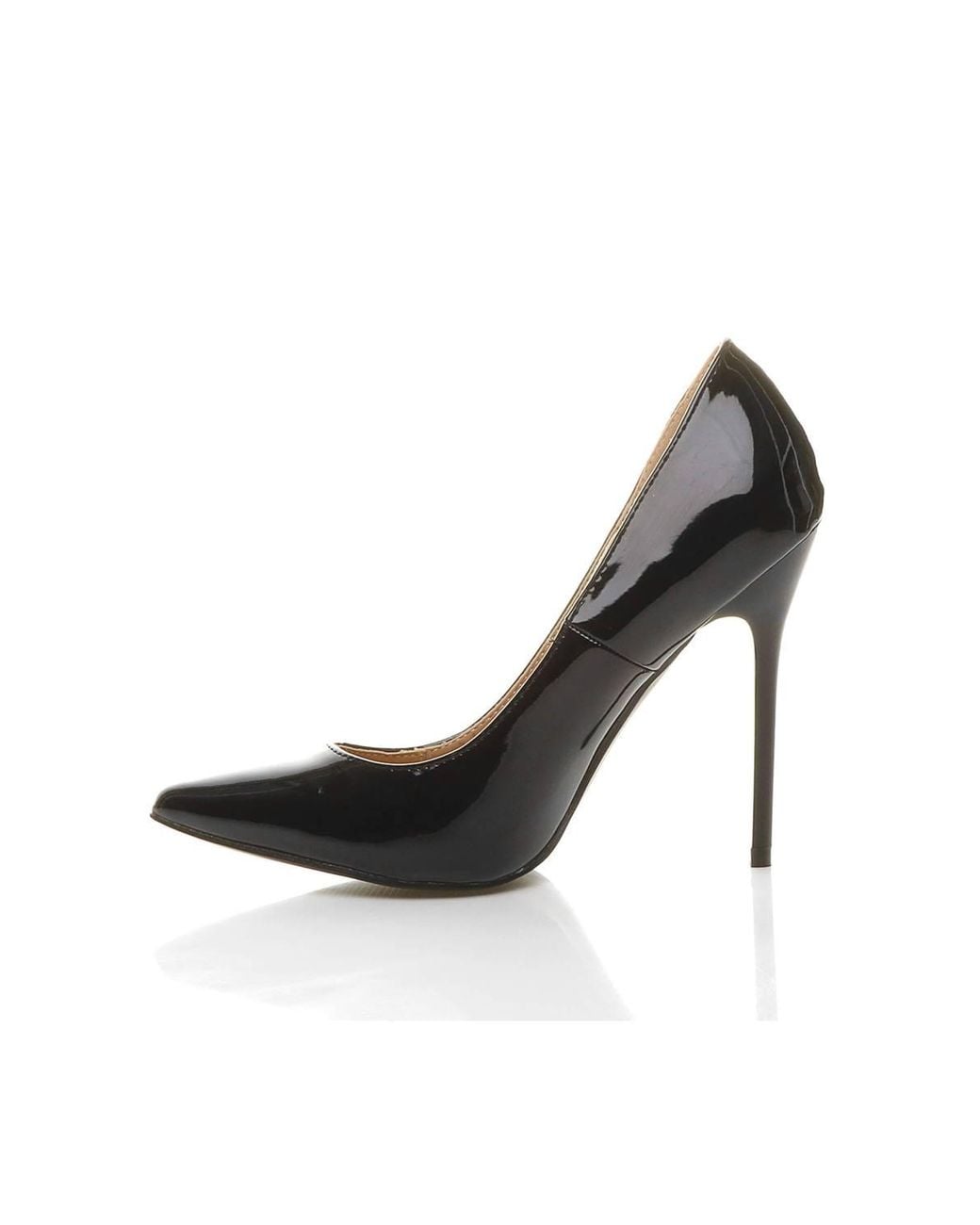 AJVANI Black High Heel Stiletto Pointed Toe Court Shoes