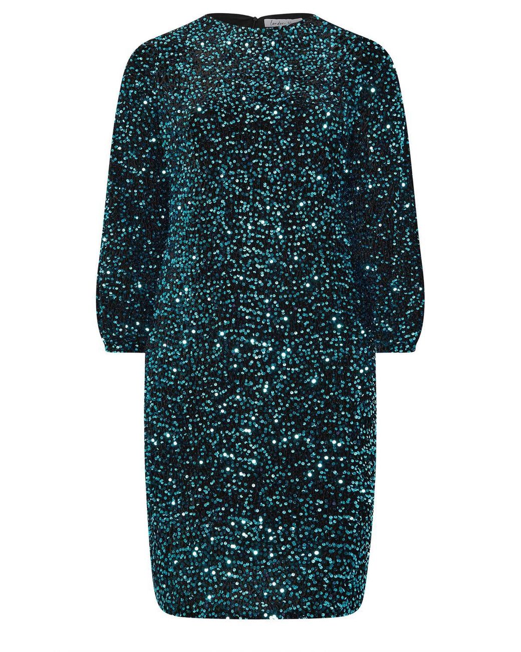 Yours Green Sequin Velvet Shift Dress
