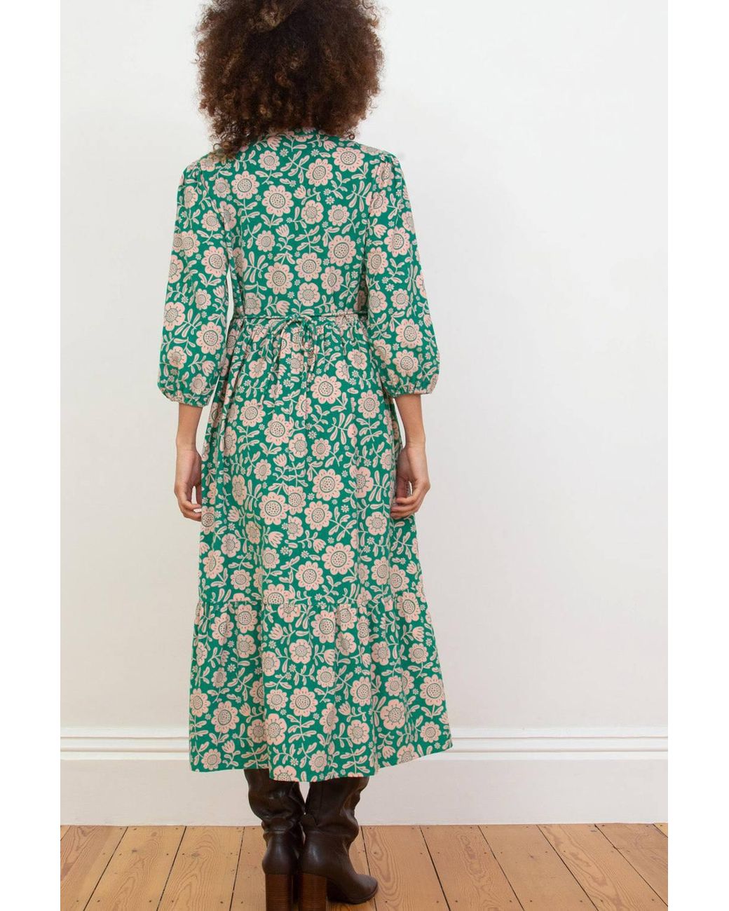 Kite Green Bockhampton 3/4 Sleeve Cord Dress