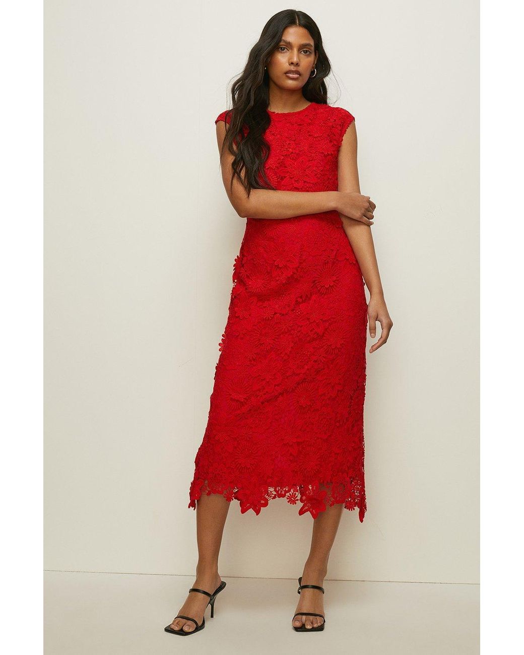 Oasis red dress online