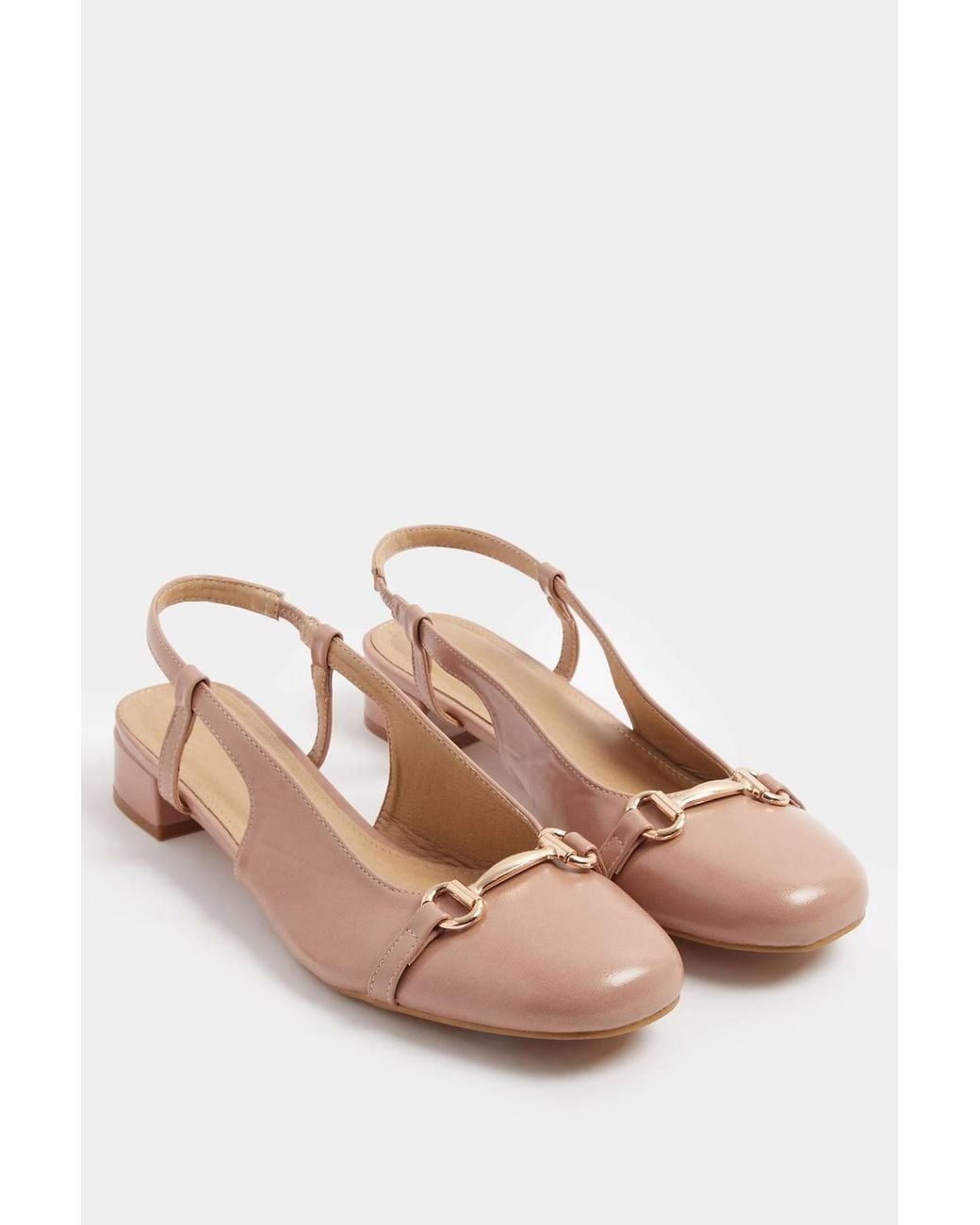 Long Tall Sally Pink Snaffle Slingback Heel