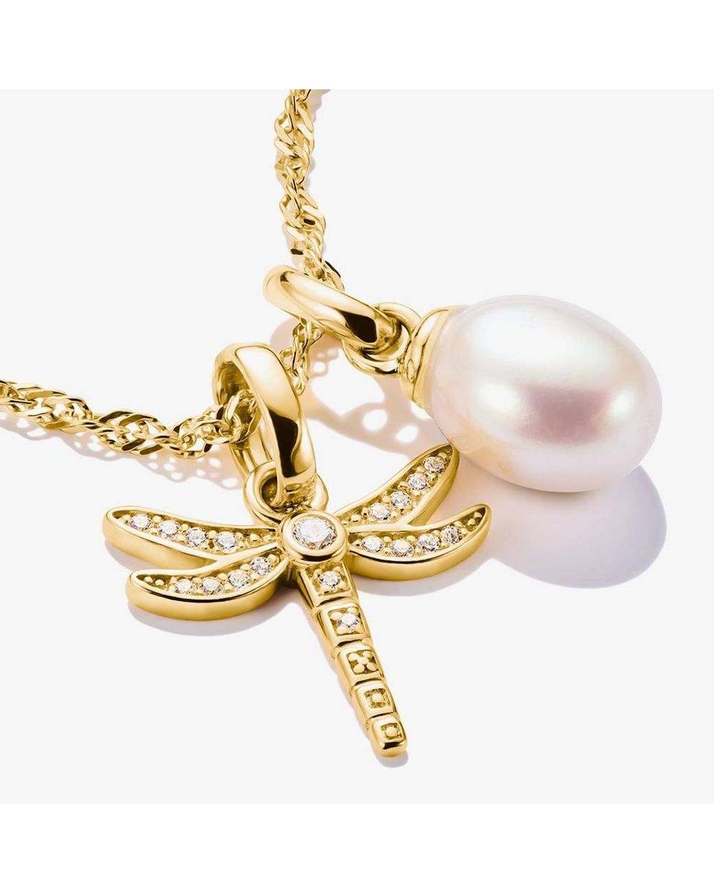 Thomas Sabo White Charm Club Connect Plated Freshwater Pearl Charm Cc1282-430-14