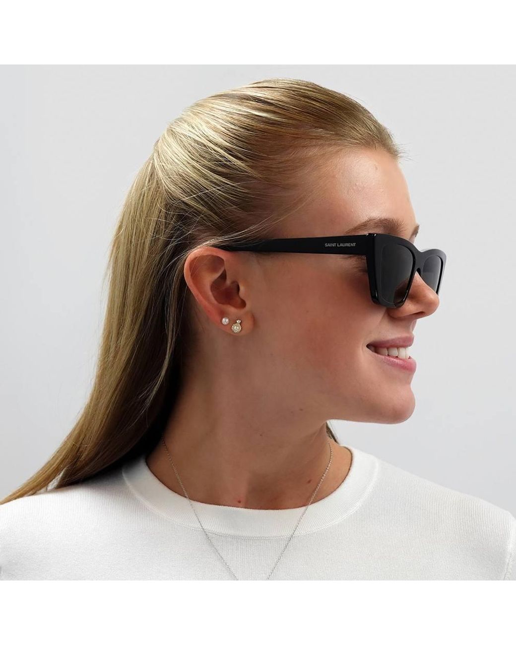 Saint Laurent Brown Cat Eye Sl 276 Mica Sunglasses
