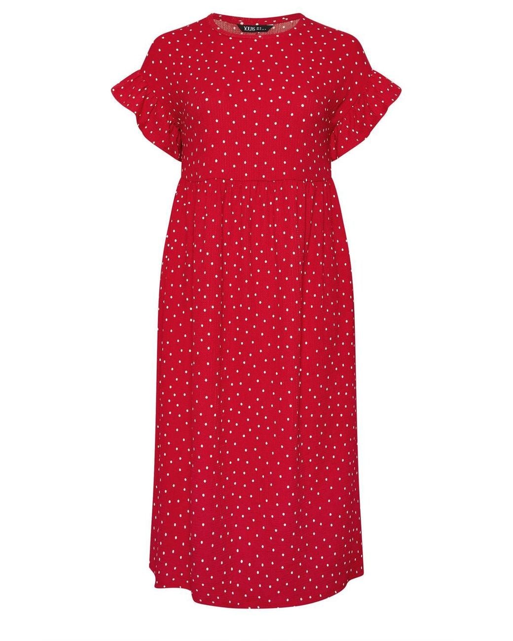 Yours Red Polka Dot Midi Dress