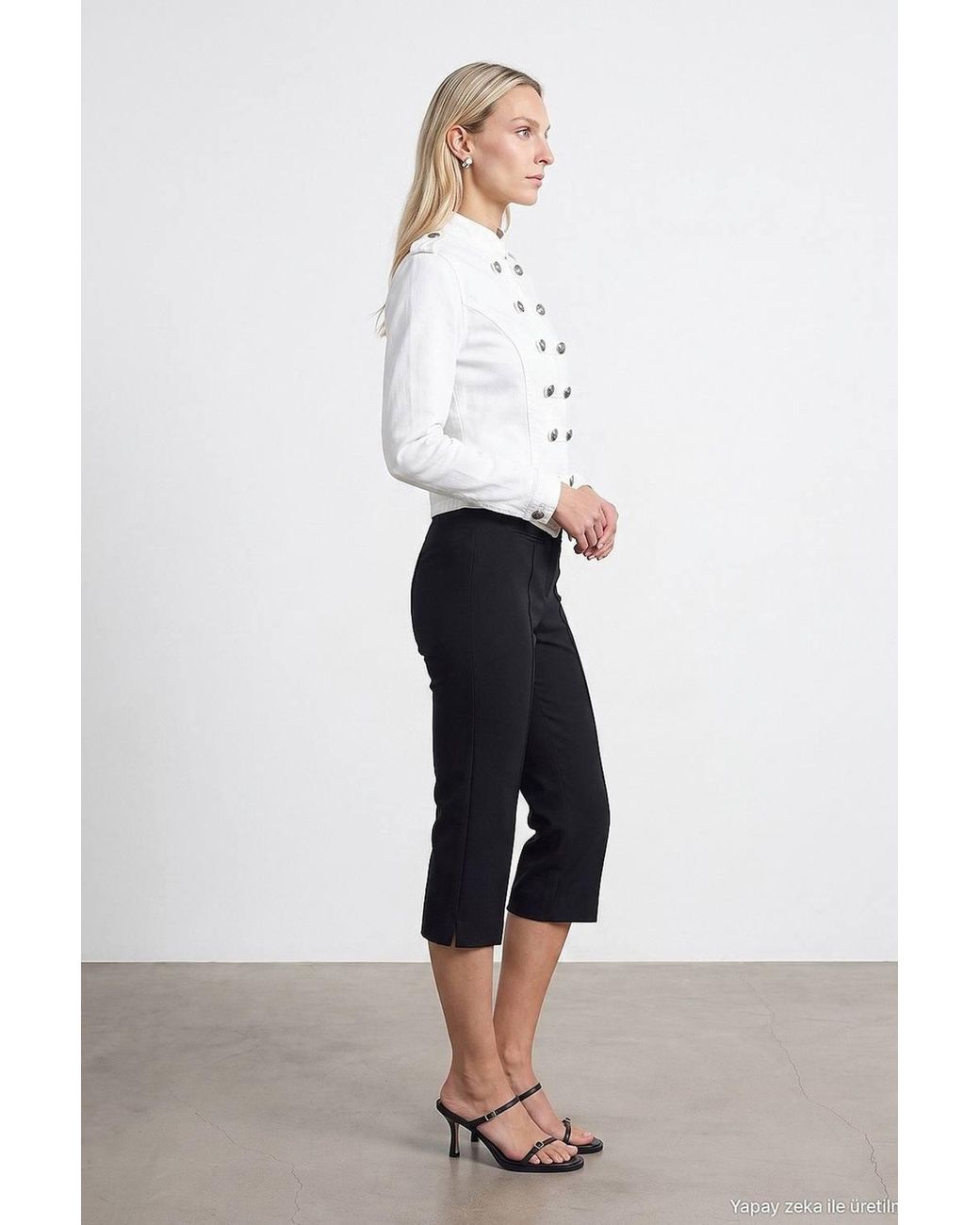 Dilvin White Cotton Jacket