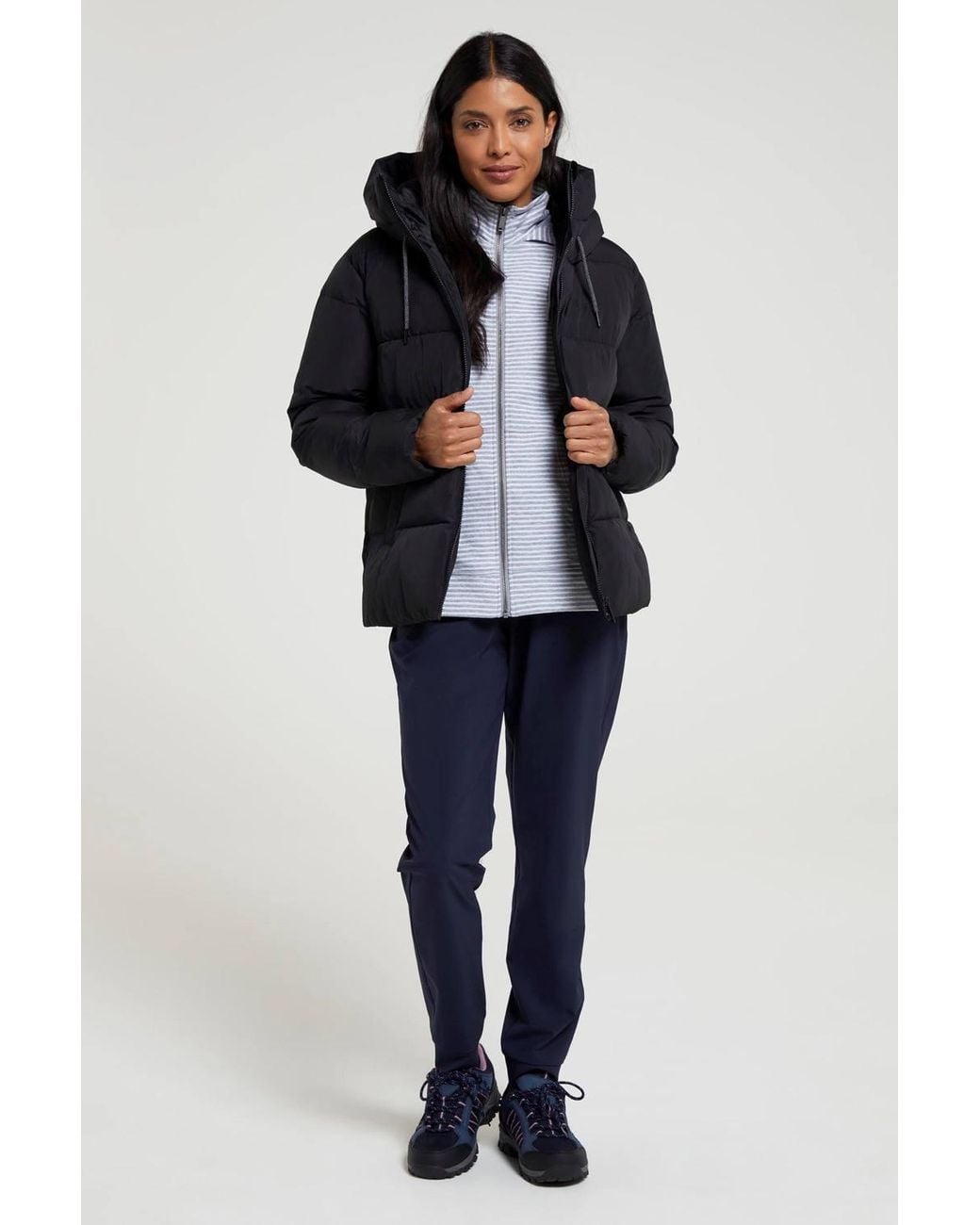 Mountain Warehouse Blue 'Toasty' Water Resistant Elastic Cuffs & Hem Padded Short Jacket