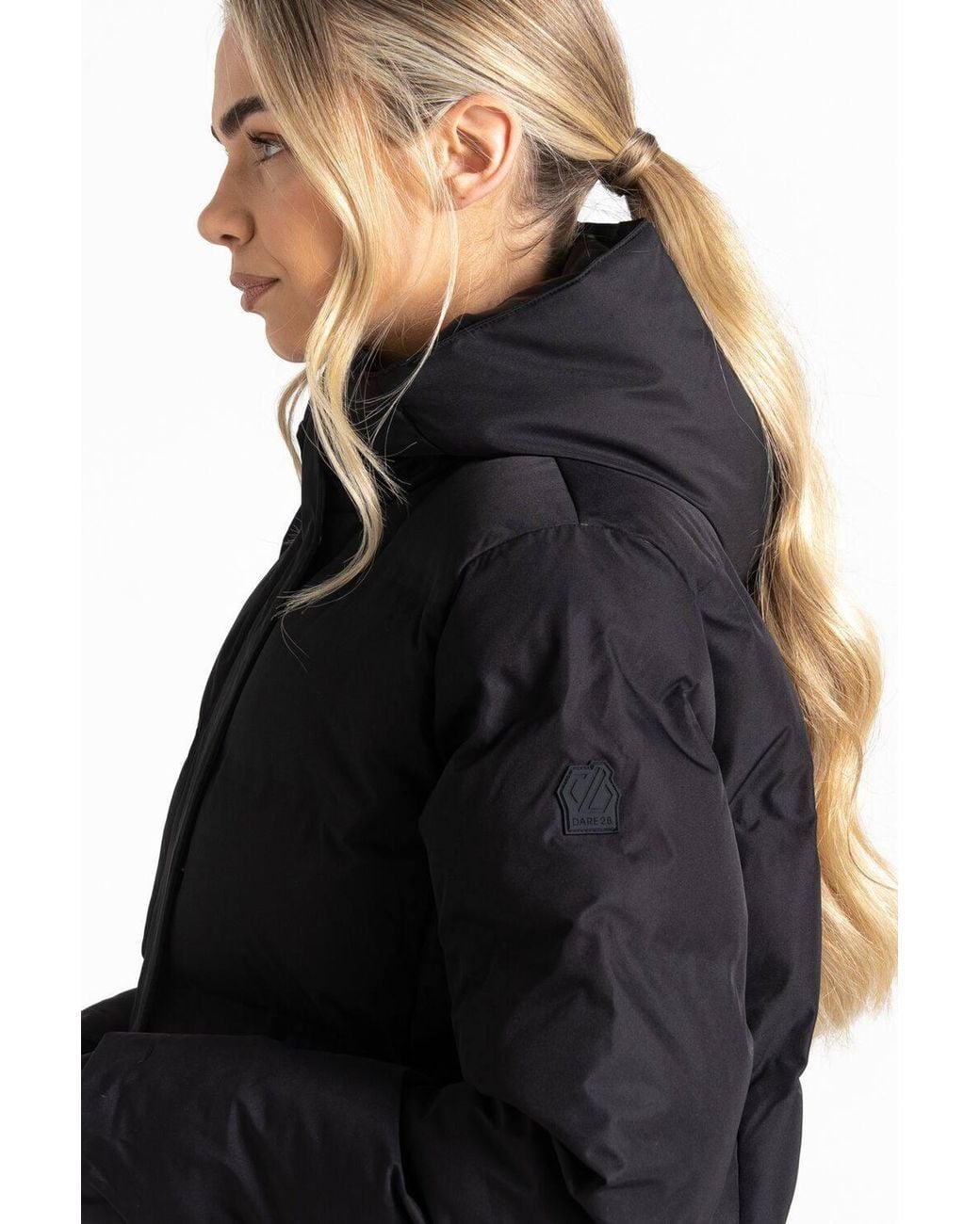 Dare 2b Black Wander Waterproof Longline Padded Jacket