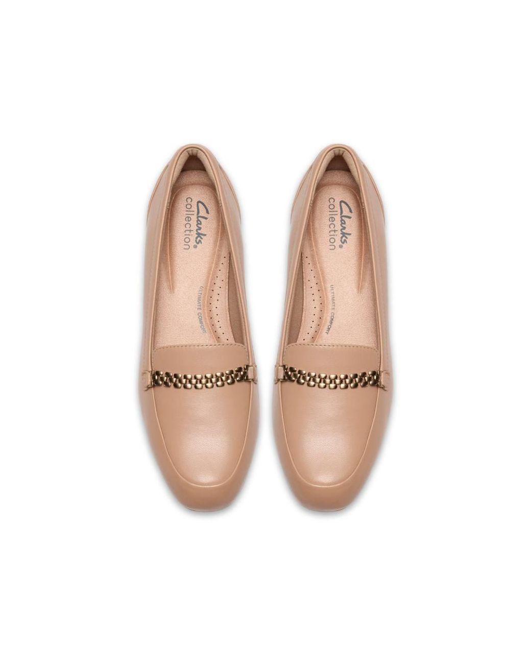 Clarks Brown Juliet Mia Leather Loafers, Slip Ons
