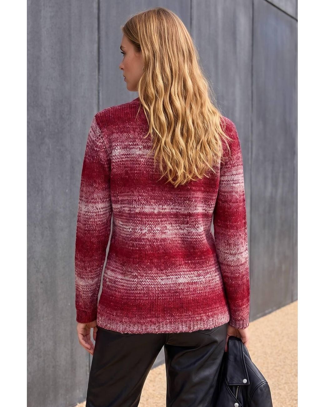 Roman Red Colour Block Knit Jumper