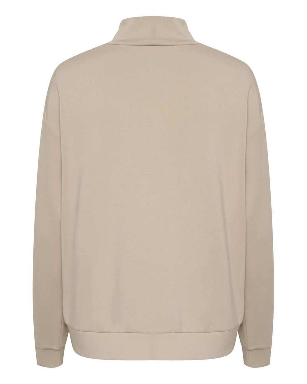 Kaffe Natural Kaannika Mock Neck Casual Fit Sweatshirt