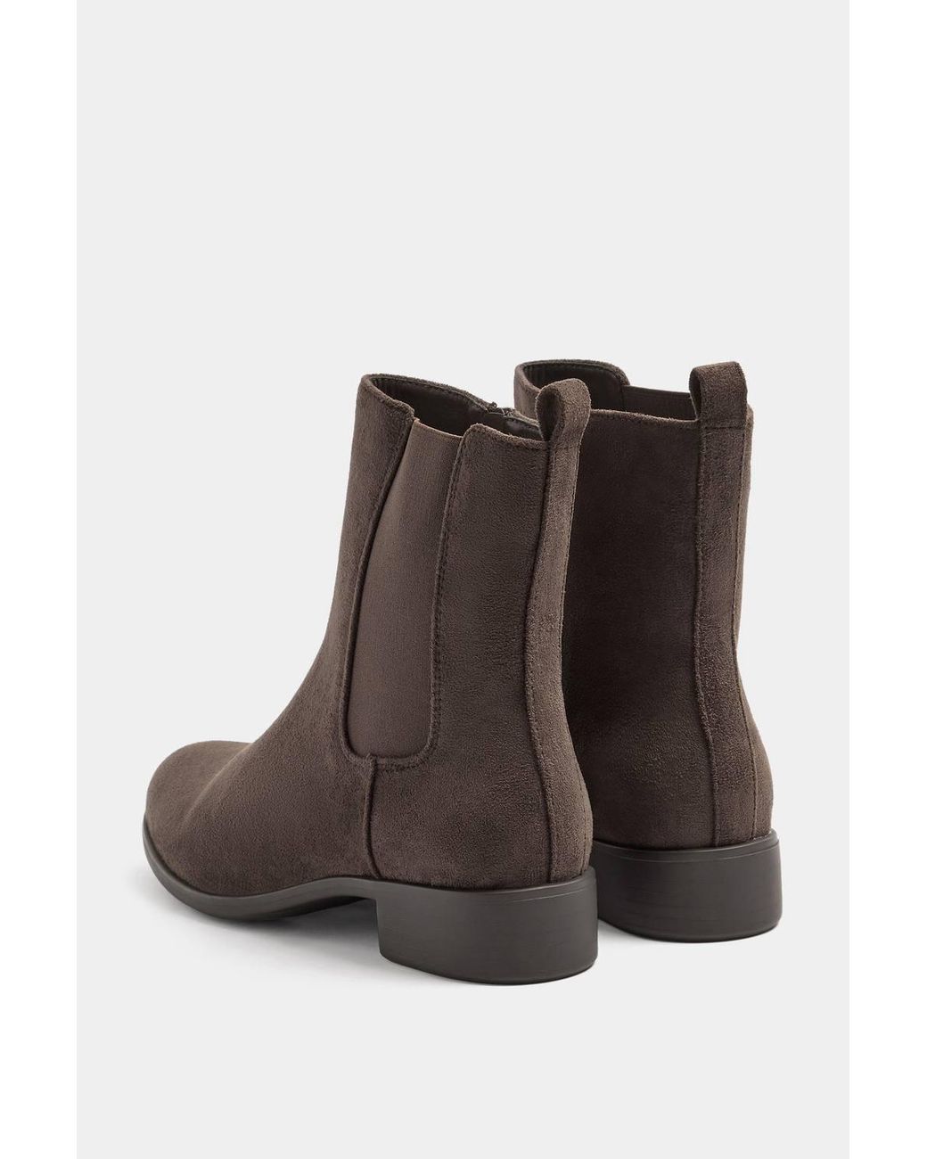 Long Tall Sally Black Faux Suede Chelsea Boots