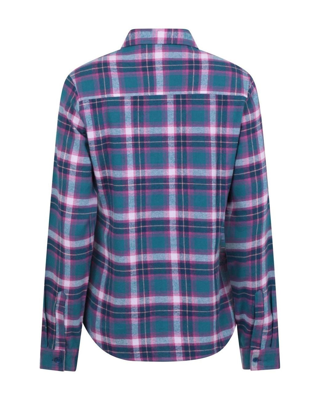 Mountain Warehouse Blue 'Willow' Brushed Long Sleeved Autumn Cotton Flannel Shirt